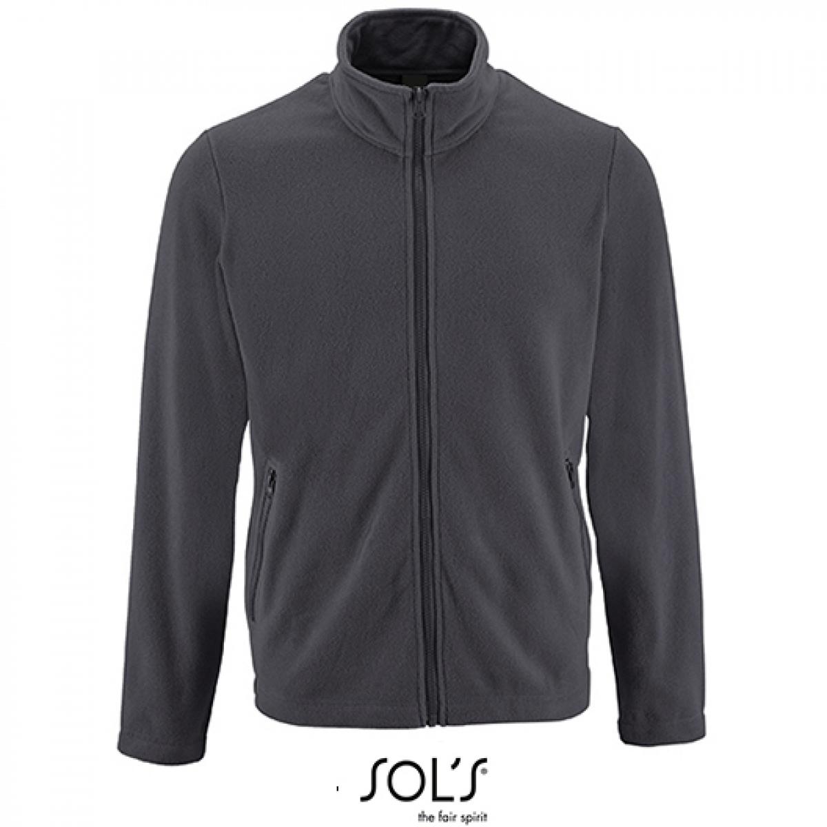 Hersteller: SOLs Herstellernummer: 02093 Artikelbezeichnung: Herren Plain Fleece Jacket Norman Farbe: Charcoal Grey (Solid)