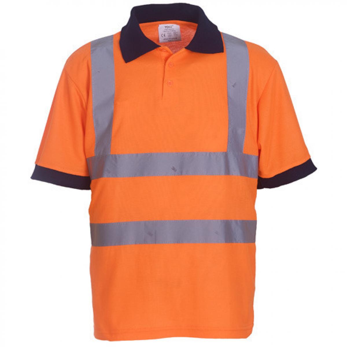 Hersteller: YOKO Herstellernummer: HVJ210 Artikelbezeichnung: Herren Sicherheits Polo Shirt EN ISO 20471 bis 6XL Farbe: Hi-Vis Orange