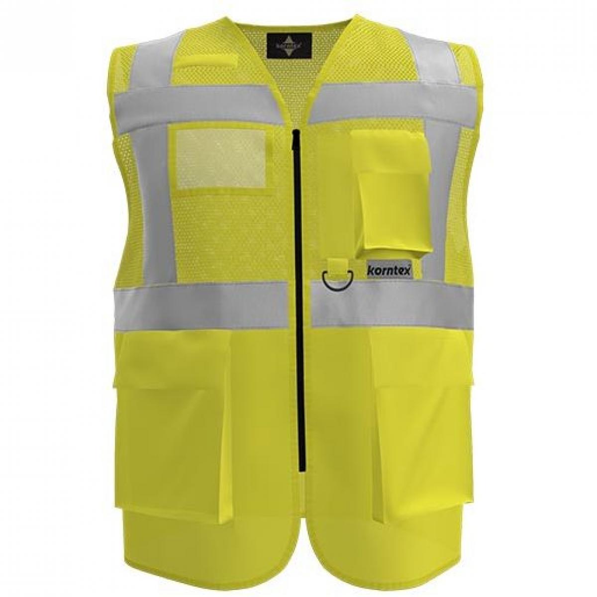 Hersteller: Korntex Herstellernummer: KXEXQ Artikelbezeichnung: Multifunkitons-Warnweste Mesh Multifunction Vest Farbe: Signal Yellow