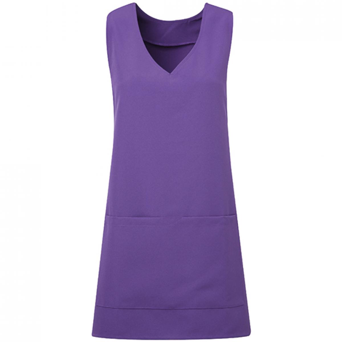 Hersteller: Premier Workwear Herstellernummer: PR177 Artikelbezeichnung: Tunika-Schürze Tulip Wrap Around Tunic, 83 cm lang Farbe: Purple (ca. Pantone 7447C)