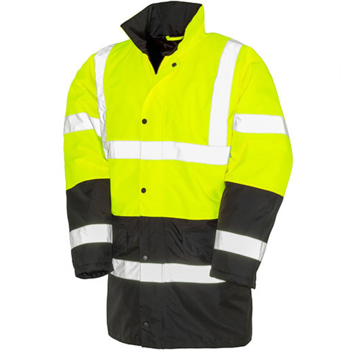 Hersteller: Safe-Guard Herstellernummer: R452X Artikelbezeichnung: Herren Jacke Motorway 2-Tone Safety Coat Farbe: Fluorescent Yellow/Black