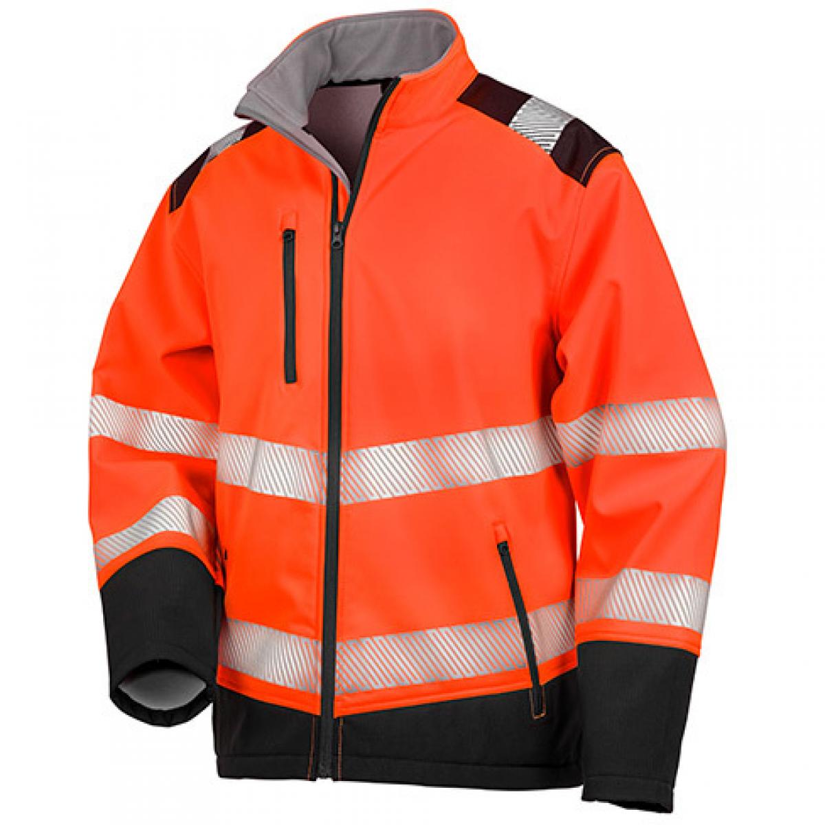 Hersteller: Safe-Guard Herstellernummer: R476X Artikelbezeichnung: Herren Jacke Printable Ripstop Safety Softshell Jacket Farbe: Fluorescent Orange/Black