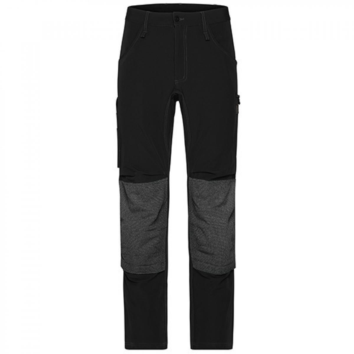 Hersteller: James+Nicholson Herstellernummer: JN1813 Artikelbezeichnung: Workwear Pants 4-Way Stretch Slim Line / Arbeitshose Farbe: Black