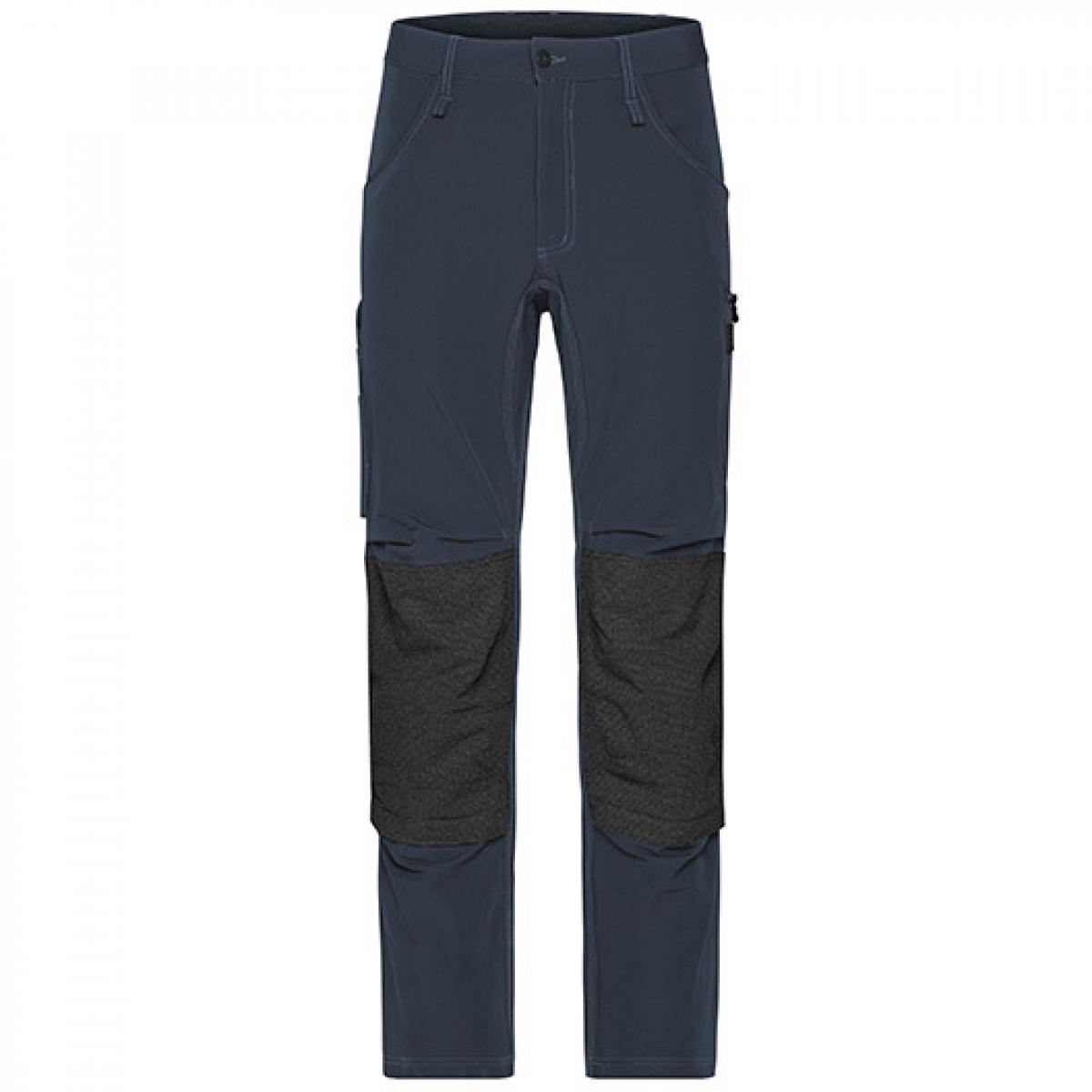 Hersteller: James+Nicholson Herstellernummer: JN1813 Artikelbezeichnung: Workwear Pants 4-Way Stretch Slim Line / Arbeitshose Farbe: Carbon