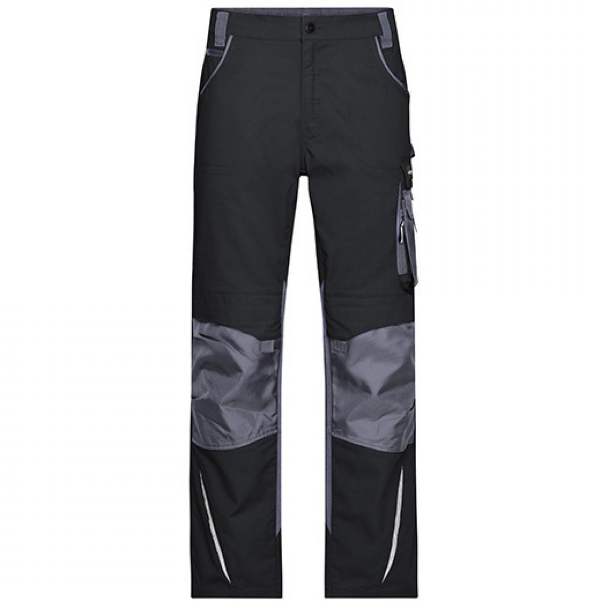 Hersteller: James+Nicholson Herstellernummer: JN832 Artikelbezeichnung: Workwear Pants -STRONG- / Arbeitshose lang Farbe: Black/Carbon