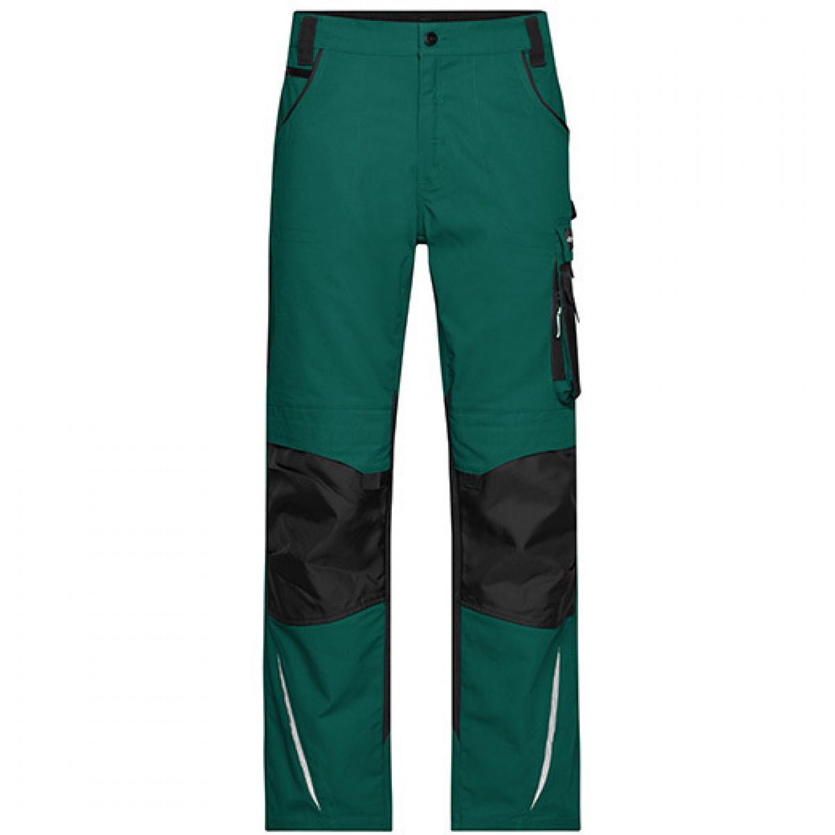 Hersteller: James+Nicholson Herstellernummer: JN832 Artikelbezeichnung: Workwear Pants -STRONG- / Arbeitshose lang Farbe: Dark Green/Black