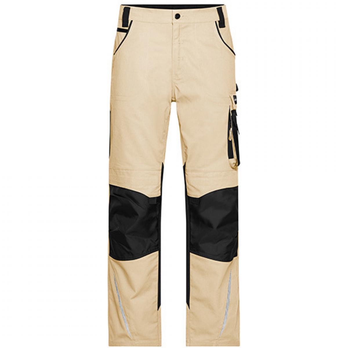 Hersteller: James+Nicholson Herstellernummer: JN832 Artikelbezeichnung: Workwear Pants -STRONG- / Arbeitshose lang Farbe: Stone/Black