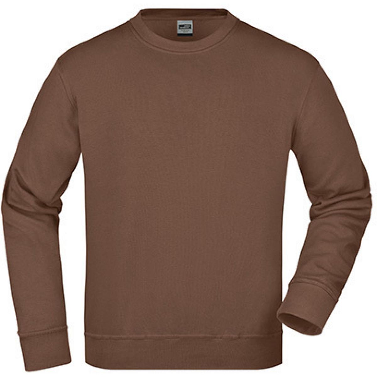 Hersteller: James+Nicholson Herstellernummer: JN840 Artikelbezeichnung: Workwear Sweatshirt / Waschbar bis 60C Farbe: Brown