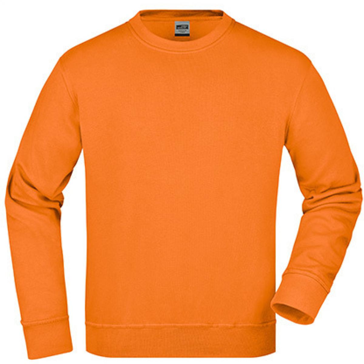 Hersteller: James+Nicholson Herstellernummer: JN840 Artikelbezeichnung: Workwear Sweatshirt / Waschbar bis 60C Farbe: Orange