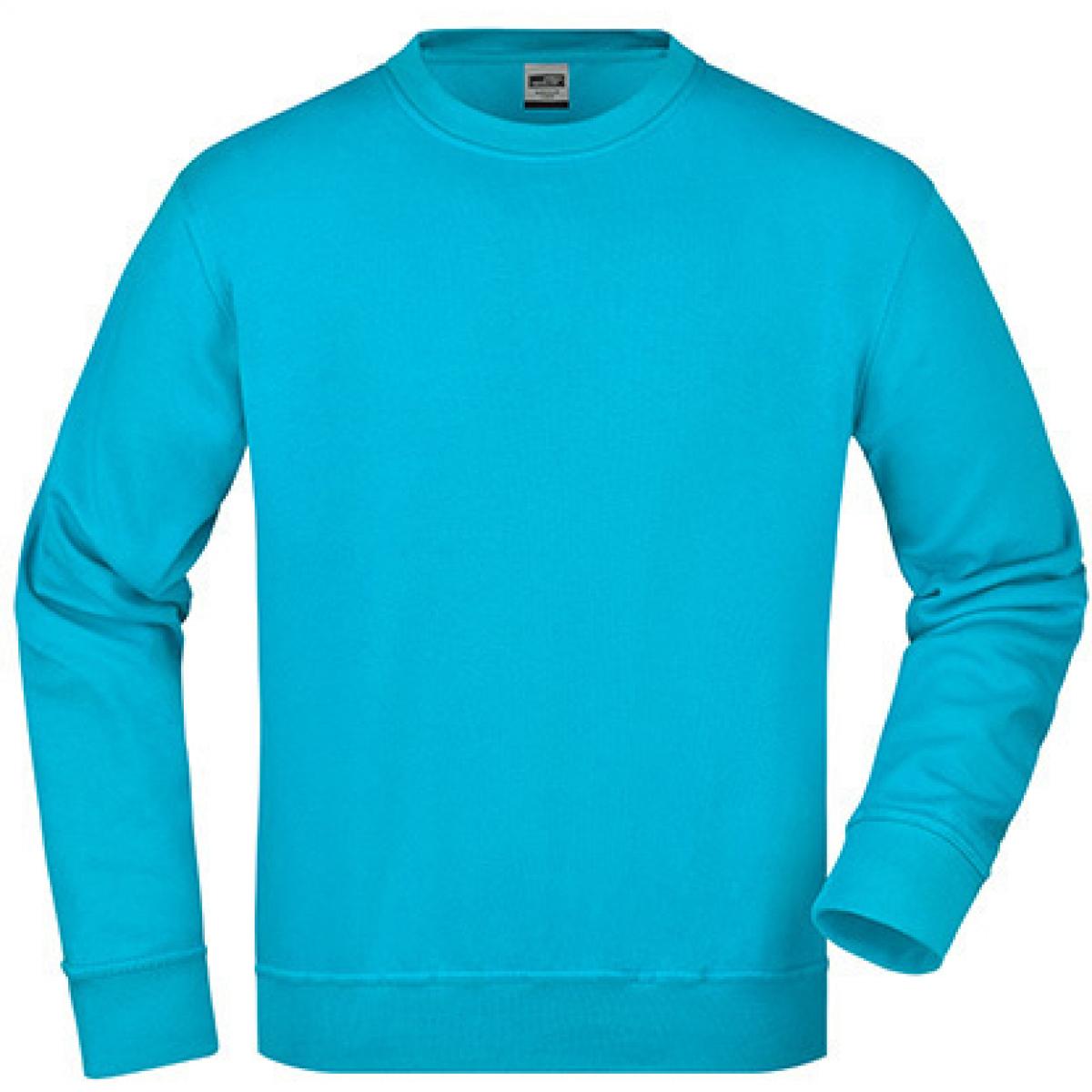 Hersteller: James+Nicholson Herstellernummer: JN840 Artikelbezeichnung: Workwear Sweatshirt / Waschbar bis 60C Farbe: Turquoise