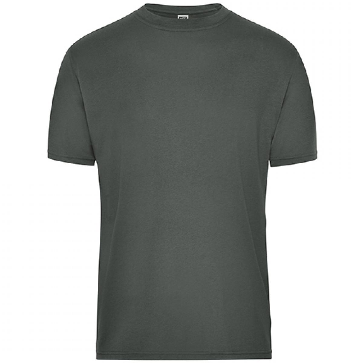 Hersteller: James+Nicholson Herstellernummer: JN1808 Artikelbezeichnung: Men‘s BIO Workwear T-Shirt, Waschbar bis 60 °C Farbe: Dark Grey (Solid)