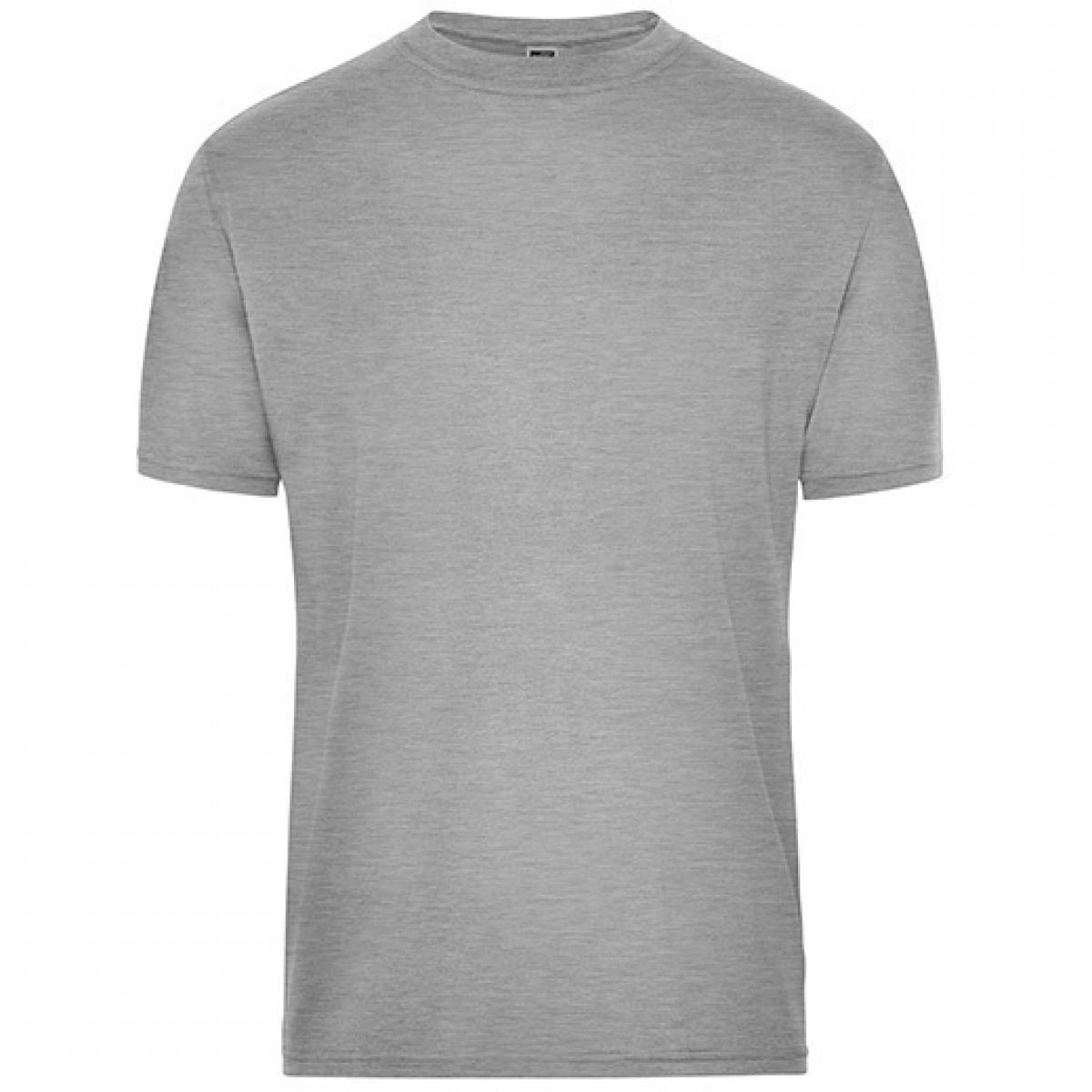 Hersteller: James+Nicholson Herstellernummer: JN1808 Artikelbezeichnung: Men‘s BIO Workwear T-Shirt, Waschbar bis 60 °C Farbe: Grey Heather