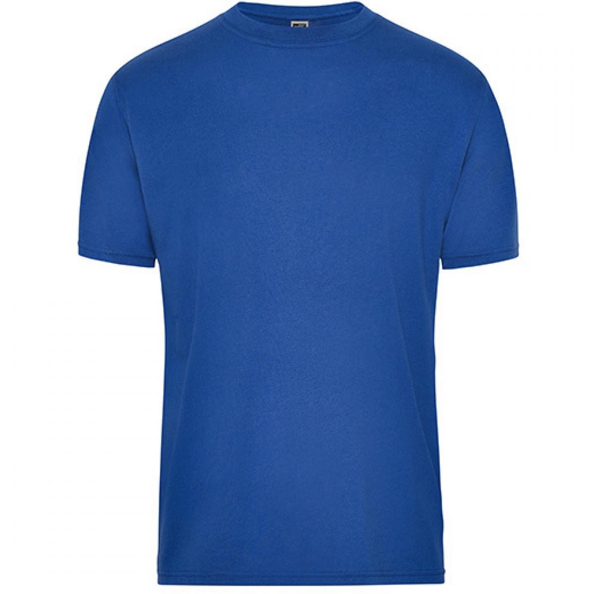 Hersteller: James+Nicholson Herstellernummer: JN1808 Artikelbezeichnung: Men‘s BIO Workwear T-Shirt, Waschbar bis 60 °C Farbe: Royal