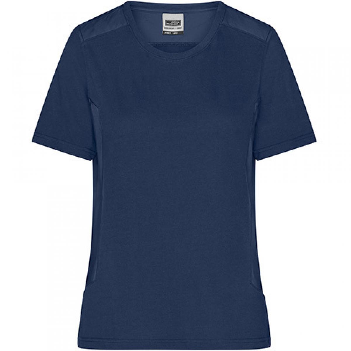 Hersteller: James+Nicholson Herstellernummer: JN1823 Artikelbezeichnung: Damen T, Ladies‘ Workwear T-Shirt -STRONG- Waschbar bis 60 ° Farbe: Navy/Navy