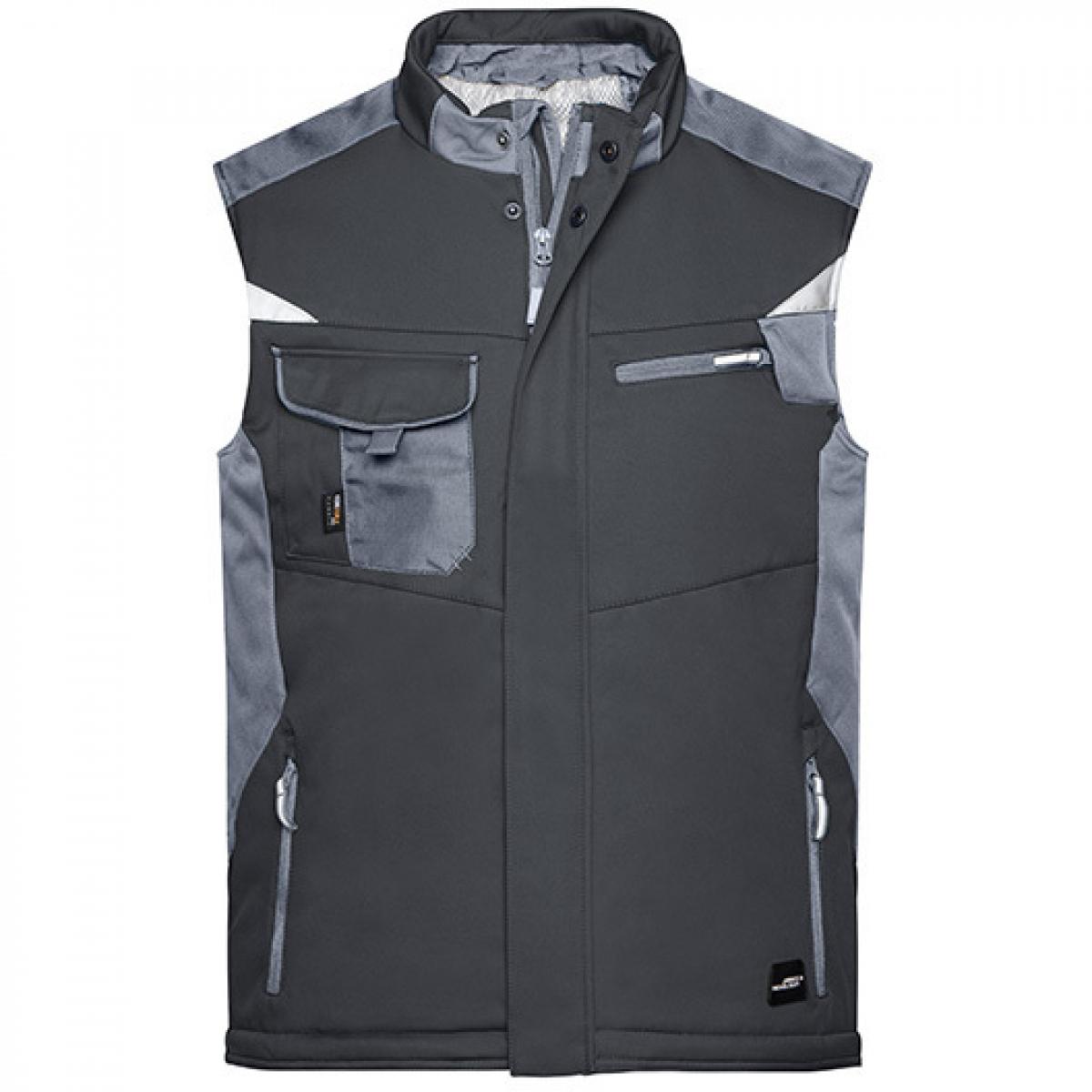 Hersteller: James+Nicholson Herstellernummer: JN825 Artikelbezeichnung: Herren Jacke, Craftsmen Softshell Vest -STRONG- Farbe: Black/Carbon