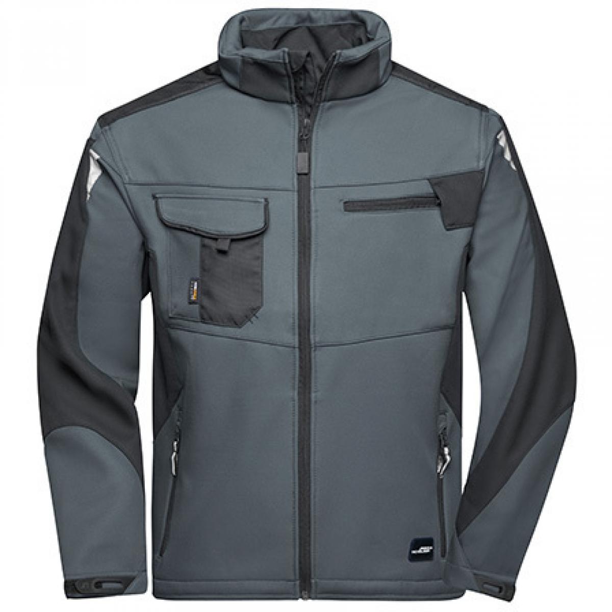 Hersteller: James+Nicholson Herstellernummer: JN844 Artikelbezeichnung: Herren Jacke, Workwear Softshell Jacket -STRONG- Farbe: Carbon/Black