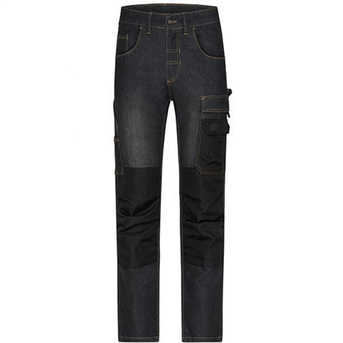 Hersteller: James+Nicholson Herstellernummer: JN875 Artikelbezeichnung: Herren Hose, Workwear Stretch-Jeans Farbe: Black Denim