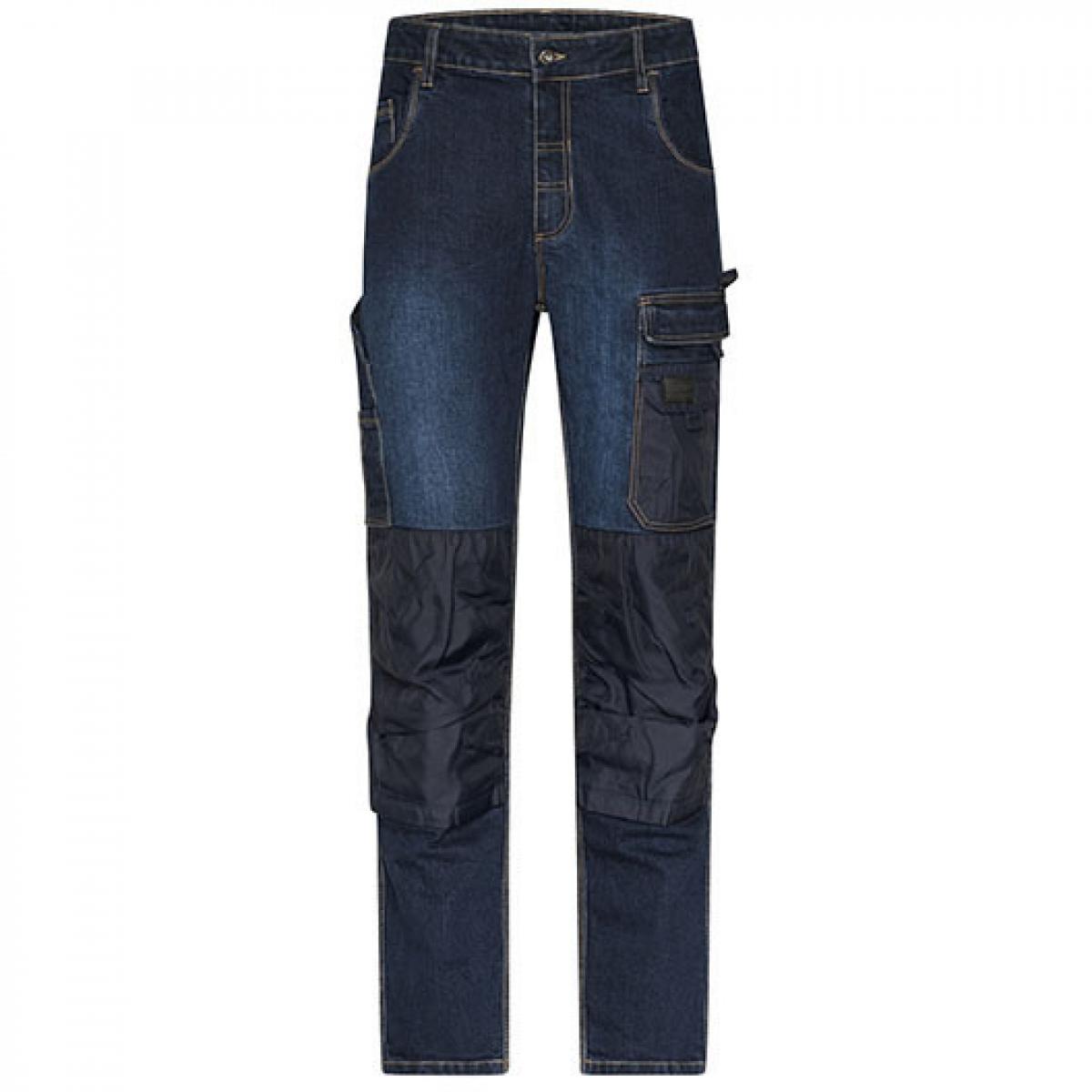Hersteller: James+Nicholson Herstellernummer: JN875 Artikelbezeichnung: Herren Hose, Workwear Stretch-Jeans Farbe: Blue Denim