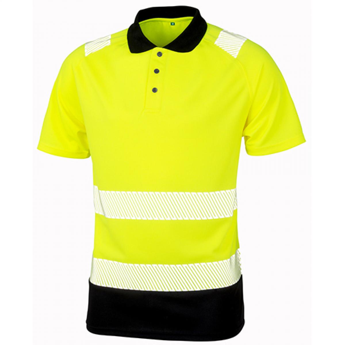 Hersteller: Result Genuine Recycled Herstellernummer: R501X Artikelbezeichnung: Recycled Safety Polo Shirt - Schnell trocknend Farbe: Fluorescent Orange/Black