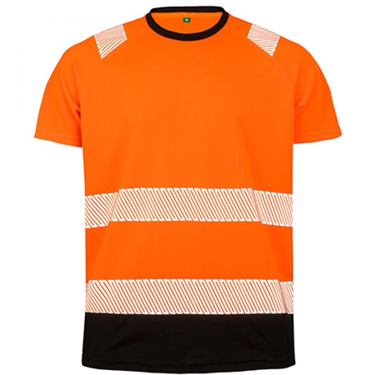 Hersteller: Result Genuine Recycled Herstellernummer: R502X Artikelbezeichnung: Recycled Safety T-Shirt - Sicherheitstshirt - Atmungsaktiv Farbe: Fluorescent Orange/Black