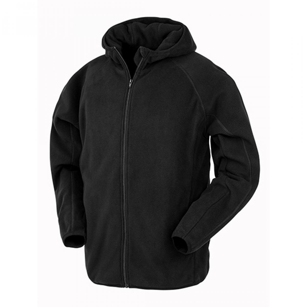 Hersteller: Result Genuine Recycled Herstellernummer: R906X Artikelbezeichnung: Hooded Recycled Microfleece Jacket Farbe: Black