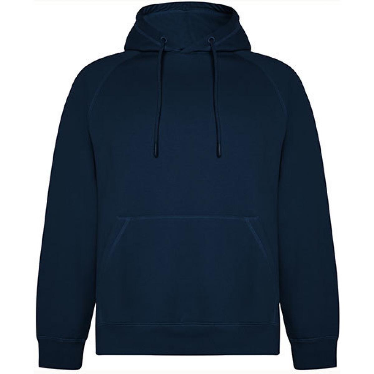 Hersteller: Roly Eco Herstellernummer: SU1074 Artikelbezeichnung: Vinson Organic Hooded Sweatshirt - Unisex Kapuzenpullover Farbe: Navy Blue 55