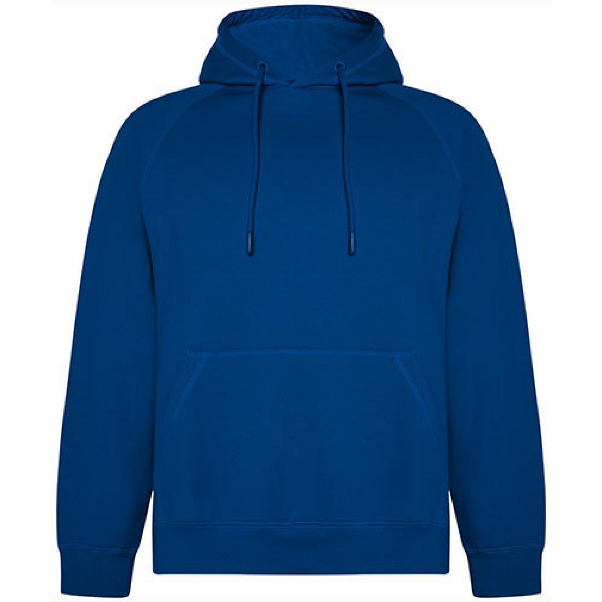Hersteller: Roly Eco Herstellernummer: SU1074 Artikelbezeichnung: Vinson Organic Hooded Sweatshirt - Unisex Kapuzenpullover Farbe: Royal Blue 05