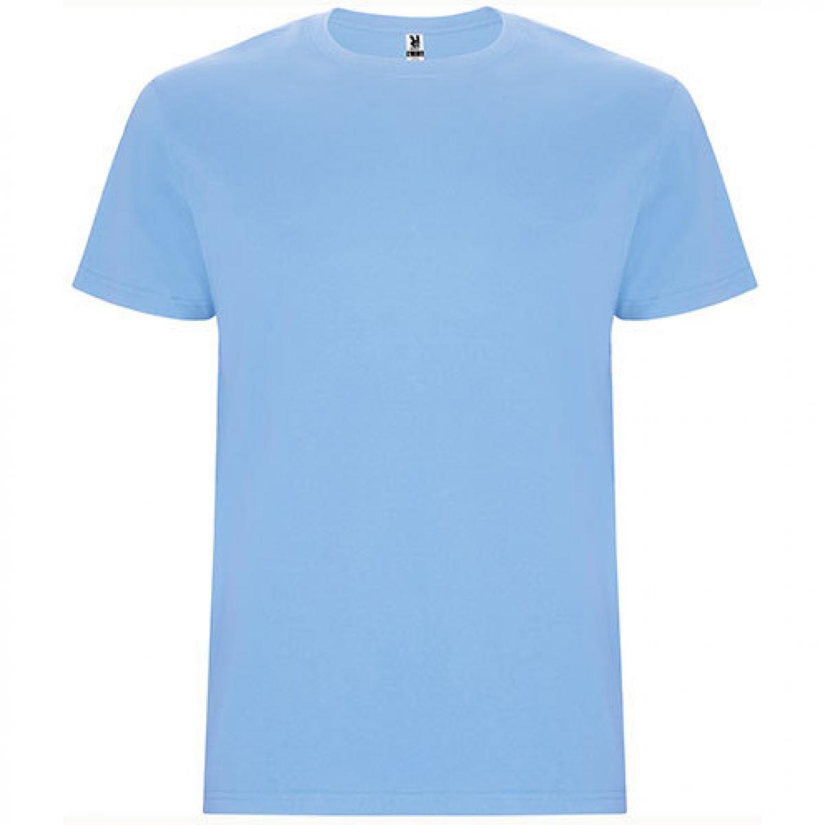 Hersteller: Roly Herstellernummer: CA6681 Artikelbezeichnung: Stafford T-Shirt - Doppellagiger Rundhalskragen Farbe: Sky Blue 10