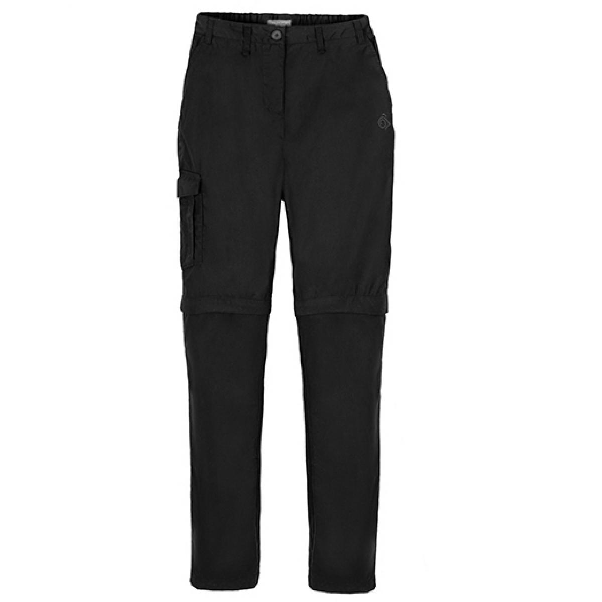 Hersteller: Craghoppers Expert Herstellernummer: CEJ006 Artikelbezeichnung: Expert Womens Kiwi Convertible Trousers - Arbeitshose Farbe: Black