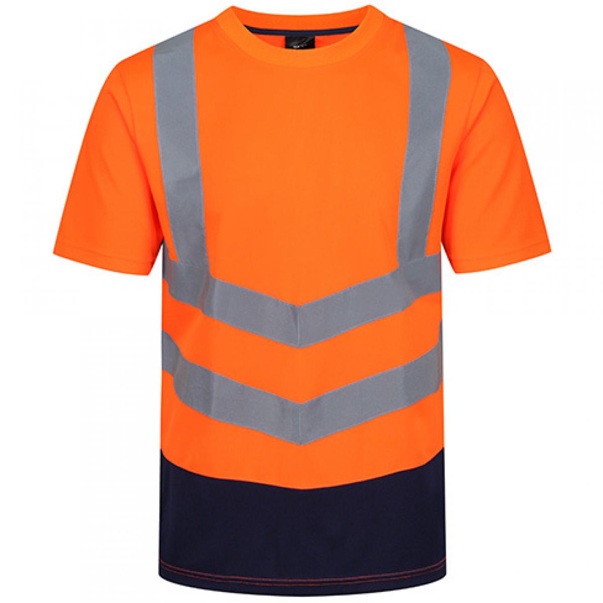 Hersteller: Regatta High Visibility Herstellernummer: TRS194 Artikelbezeichnung: Pro Hi Vis Short Sleeve T-Shirt - Sicherheits-T-Shirt Farbe: Orange/Navy