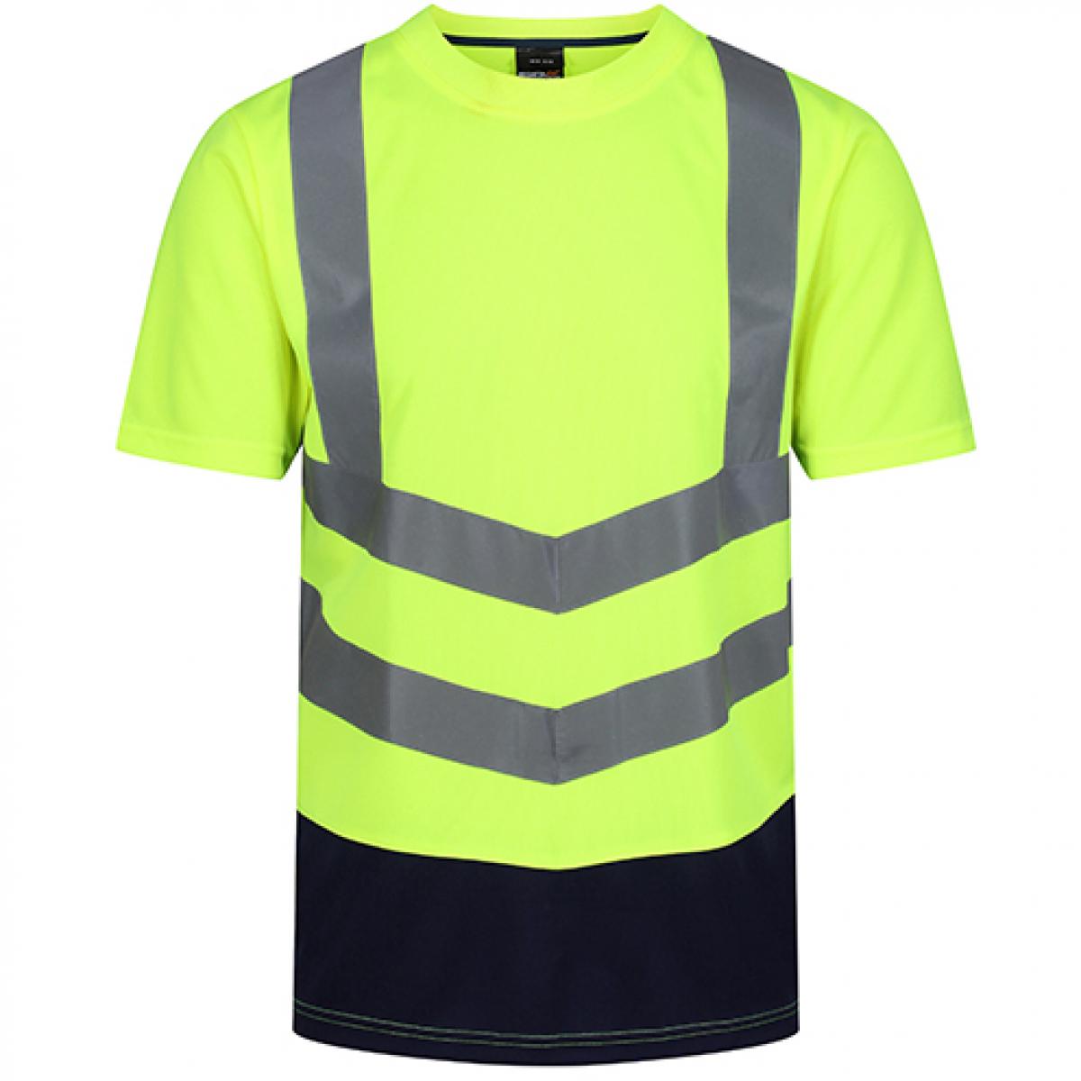 Hersteller: Regatta High Visibility Herstellernummer: TRS194 Artikelbezeichnung: Pro Hi Vis Short Sleeve T-Shirt - Sicherheits-T-Shirt Farbe: Yellow/Navy