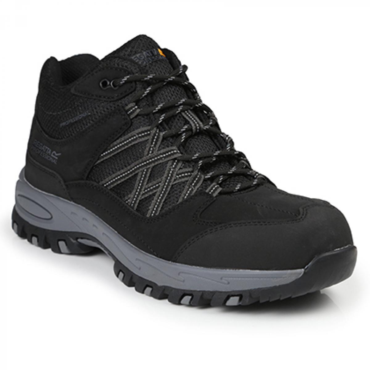 Hersteller: Regatta Safety Footwear Herstellernummer: TRK200 Artikelbezeichnung: Sandstone SB Safety Hiker - Arbeitsschuhe Farbe: Black/Granite