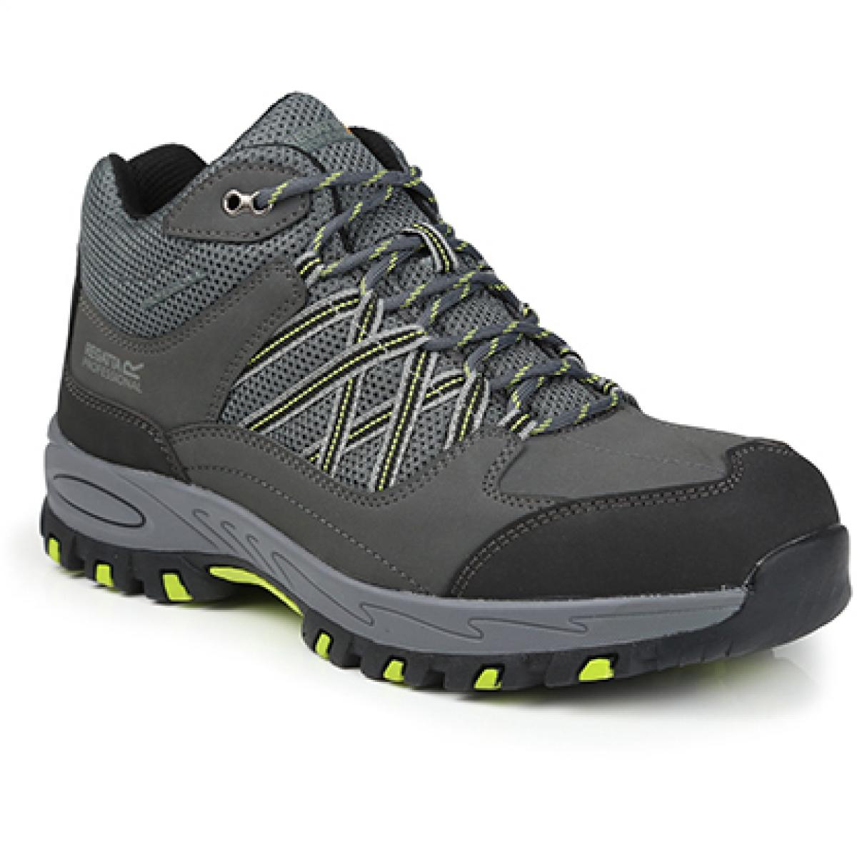 Hersteller: Regatta Safety Footwear Herstellernummer: TRK200 Artikelbezeichnung: Sandstone SB Safety Hiker - Arbeitsschuhe Farbe: Briar/Lime