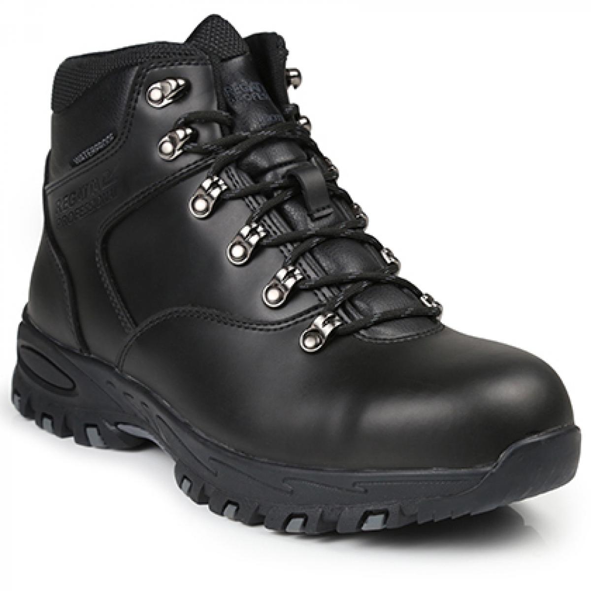 Hersteller: Regatta Safety Footwear Herstellernummer: TRK203 Artikelbezeichnung: Gritstone S3 Waterproof Safety Hiker - Sicherheitschuhe Farbe: Black