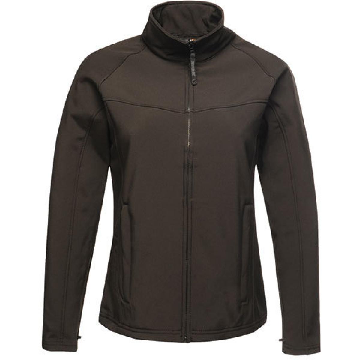 Hersteller: Regatta Herstellernummer: TRA645 Artikelbezeichnung: Damen Uproar Softshell Jacke Farbe: Black/Black