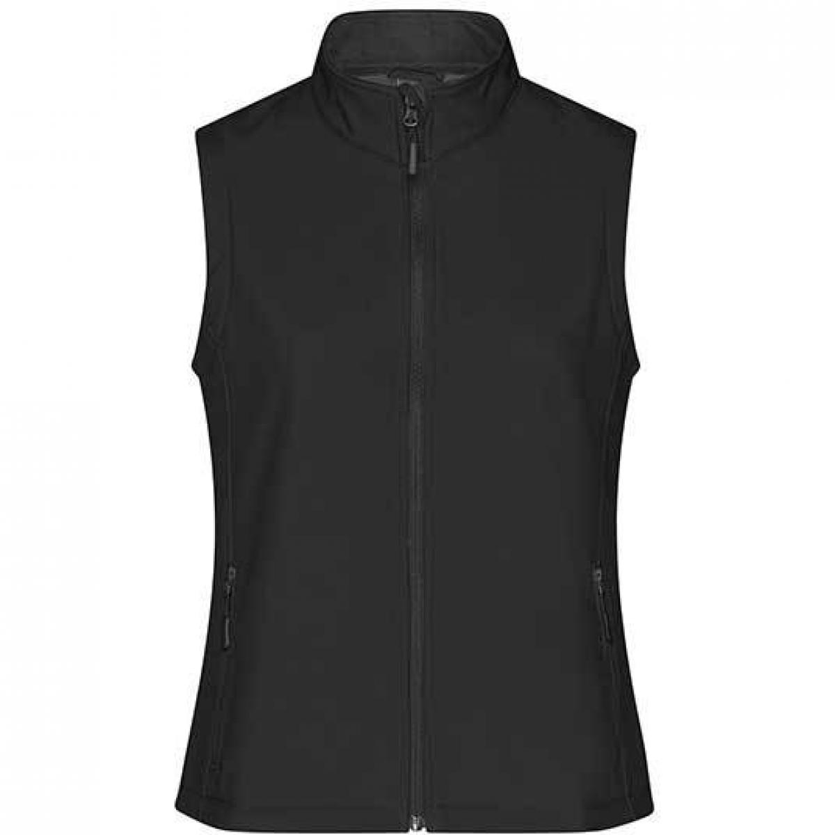 Hersteller: James+Nicholson Herstellernummer: JN1127 Artikelbezeichnung: Damen Promo Softshell Vest / Wasserabweisend, winddicht Farbe: Black/Black