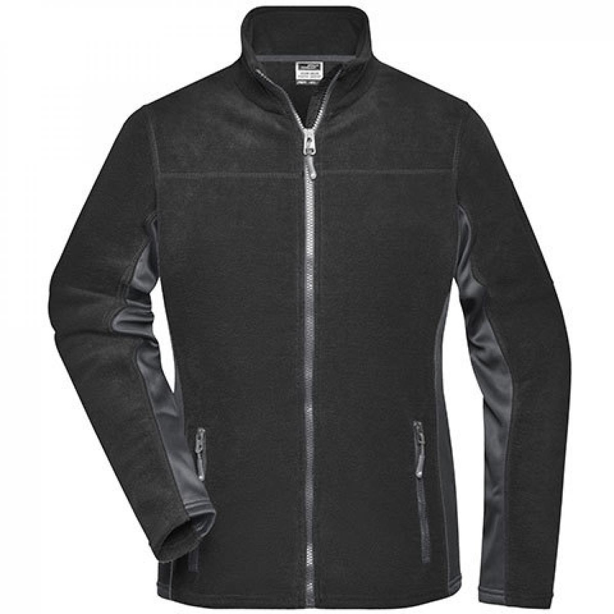 Hersteller: James+Nicholson Herstellernummer: JN841 Artikelbezeichnung: Damen‘ Workwear Fleece Jacket -STRONG- Farbe: Black/Carbon