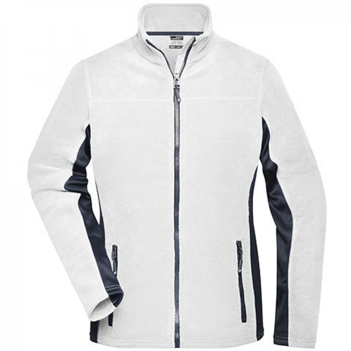 Hersteller: James+Nicholson Herstellernummer: JN841 Artikelbezeichnung: Damen‘ Workwear Fleece Jacket -STRONG- Farbe: White/Carbon