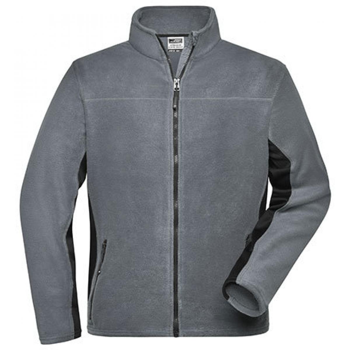 Hersteller: James+Nicholson Herstellernummer: JN842 Artikelbezeichnung: Herren Jacke, Men‘s Workwear Fleece Jacket -STRONG- Farbe: Carbon/Black
