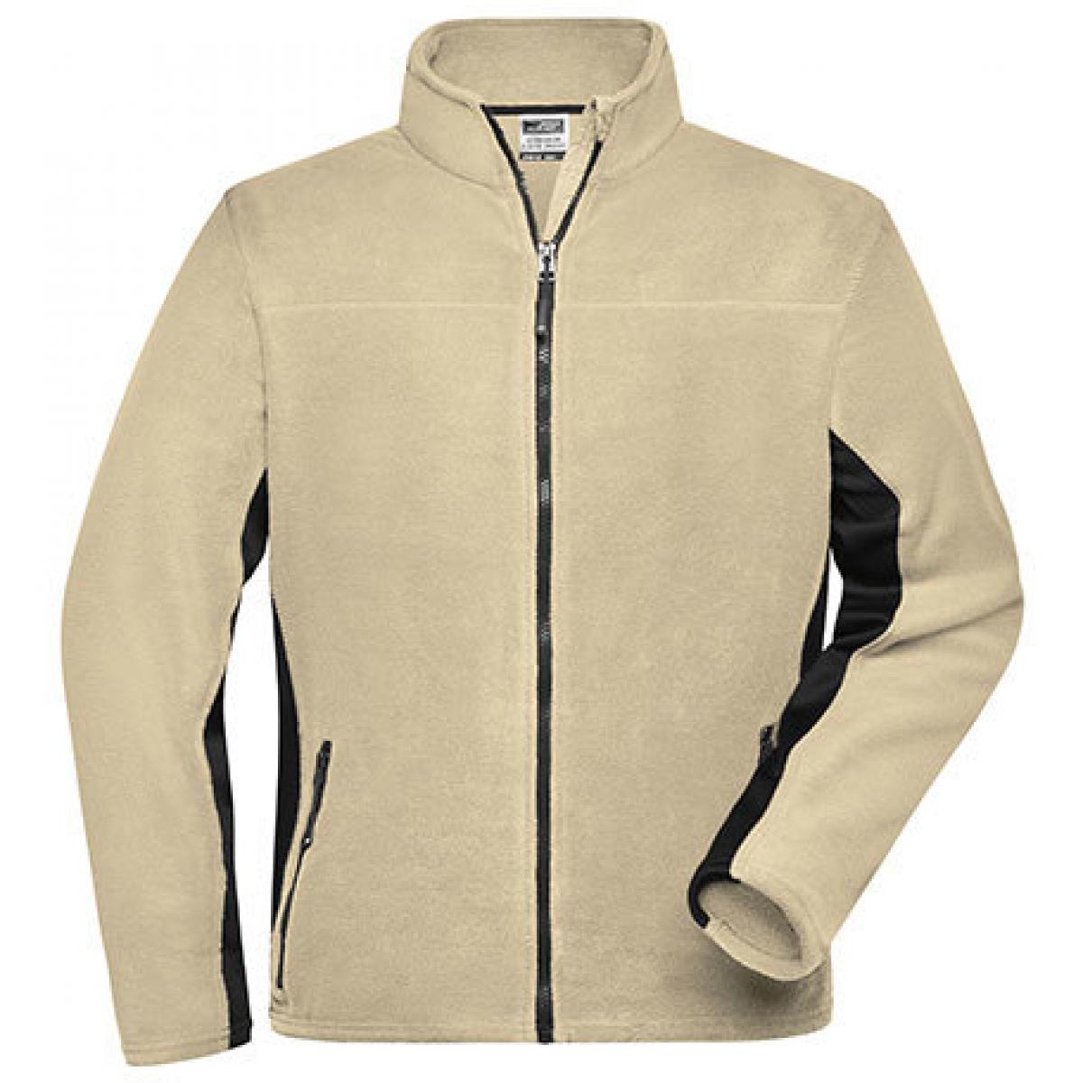 Hersteller: James+Nicholson Herstellernummer: JN842 Artikelbezeichnung: Herren Jacke, Men‘s Workwear Fleece Jacket -STRONG- Farbe: Stone/Black