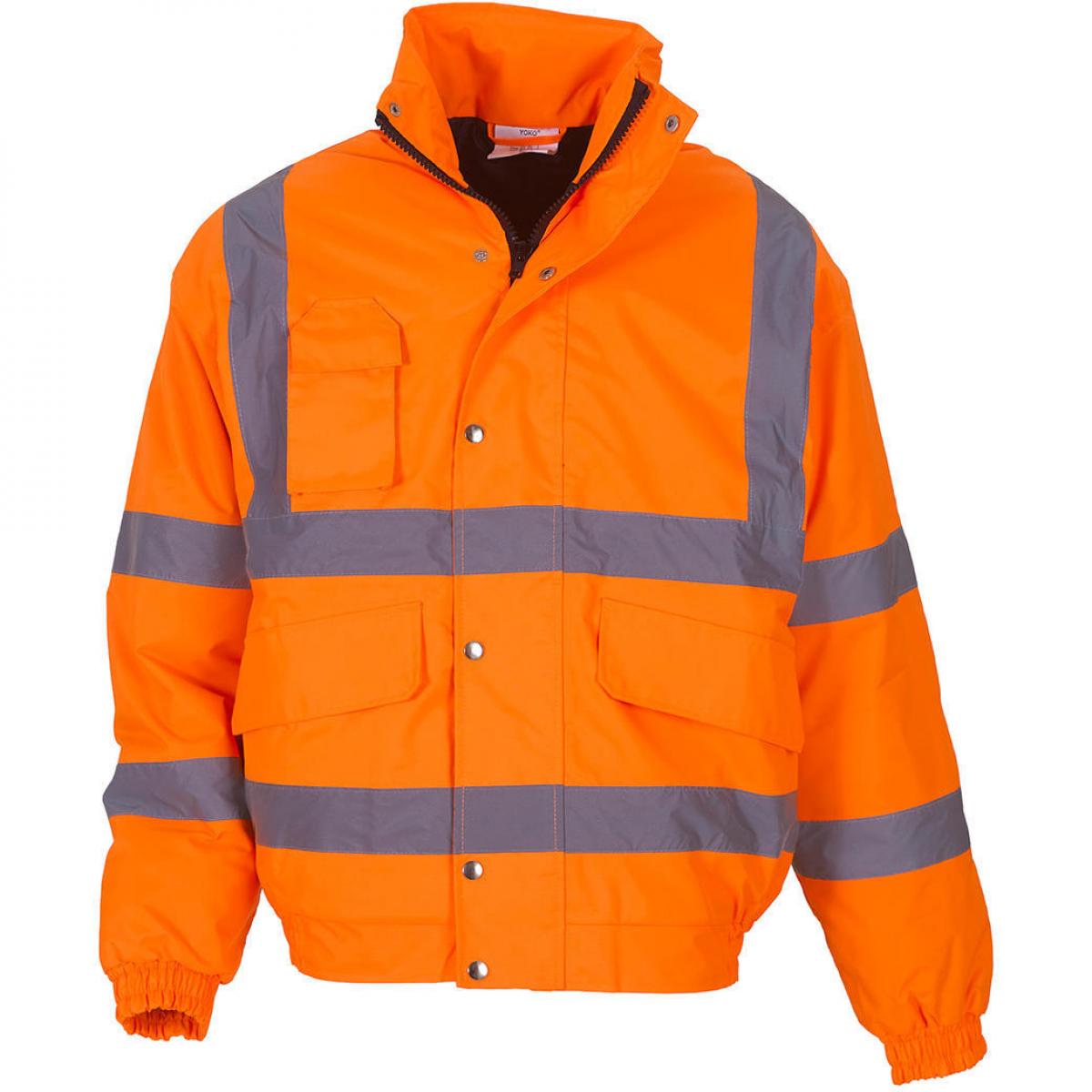 Hersteller: YOKO Herstellernummer: HVP211 Artikelbezeichnung: HiVis Fluo Bomber Jacke - Sicherheitsjacke Farbe: Fluo Orange