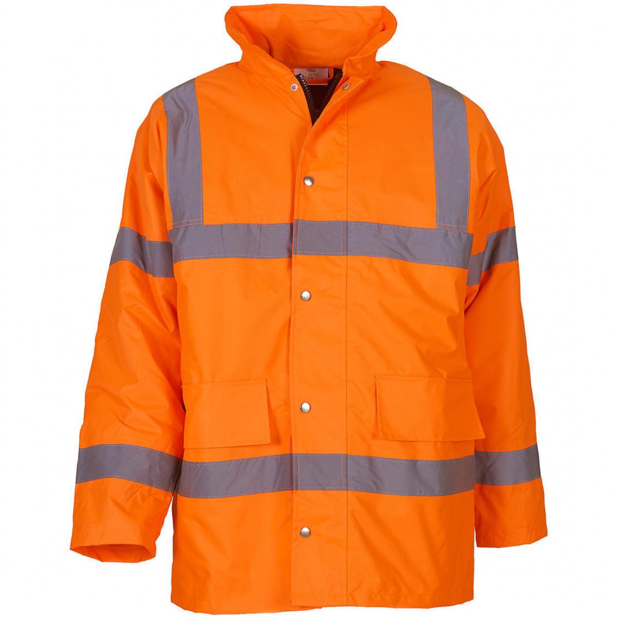 Hersteller: YOKO Herstellernummer: HVP300 Artikelbezeichnung: Fluo Classic Motorway Jacket - HiVis Arbeitsjacke Farbe: Fluo Orange