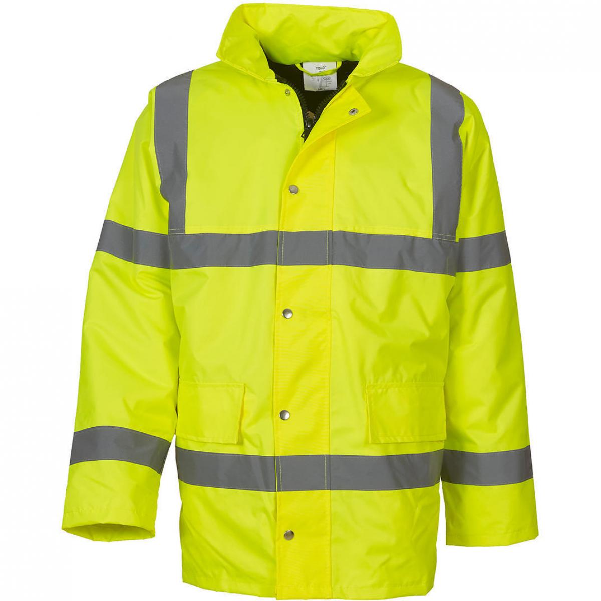 Hersteller: YOKO Herstellernummer: HVP300 Artikelbezeichnung: Fluo Classic Motorway Jacket - HiVis Arbeitsjacke Farbe: Fluo Yellow