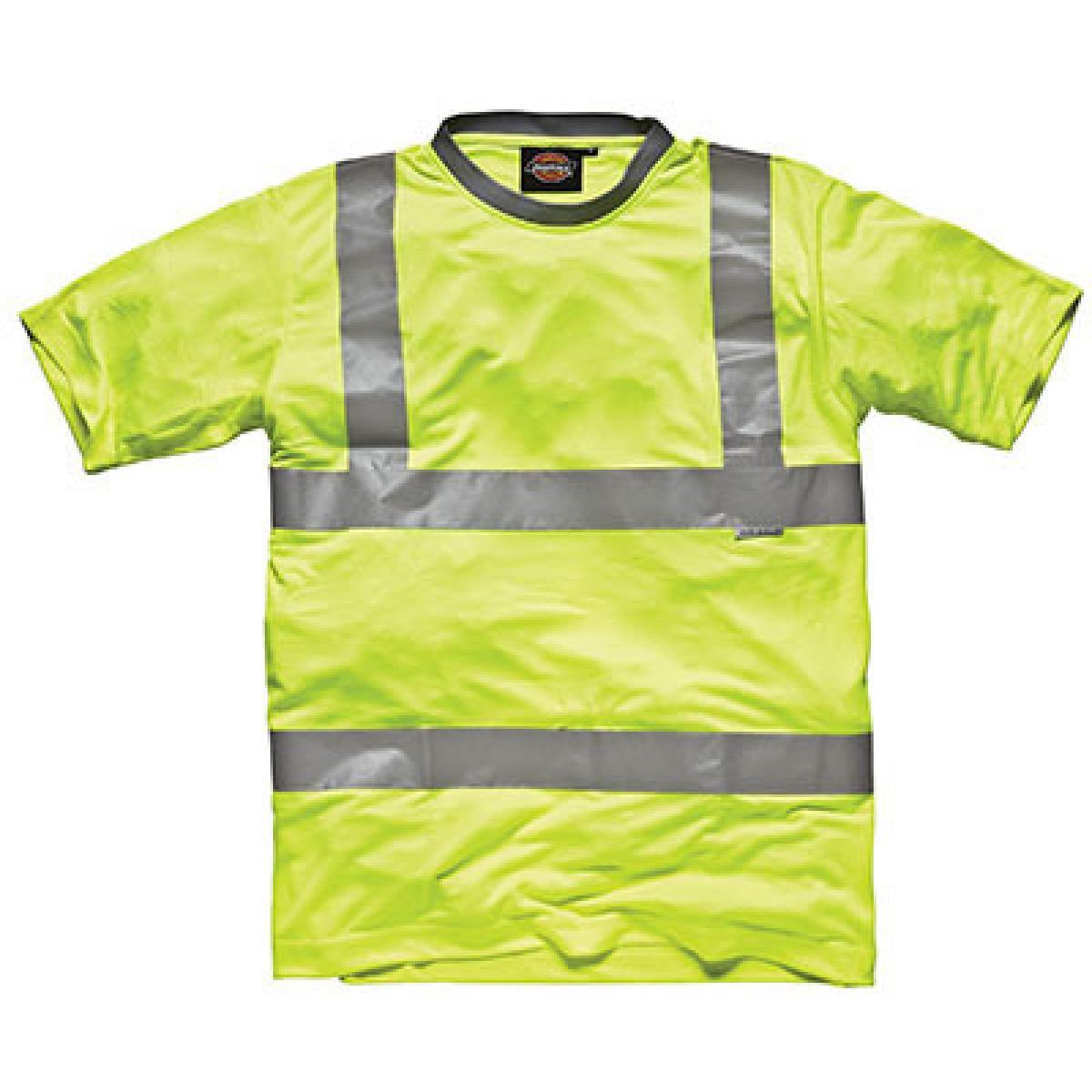 Hersteller: Dickies Herstellernummer: SA22080 Artikelbezeichnung: Hochsichtbares T-Shirt - SA22080 | EN471, Klasse 2 Farbe: Saturn Yellow