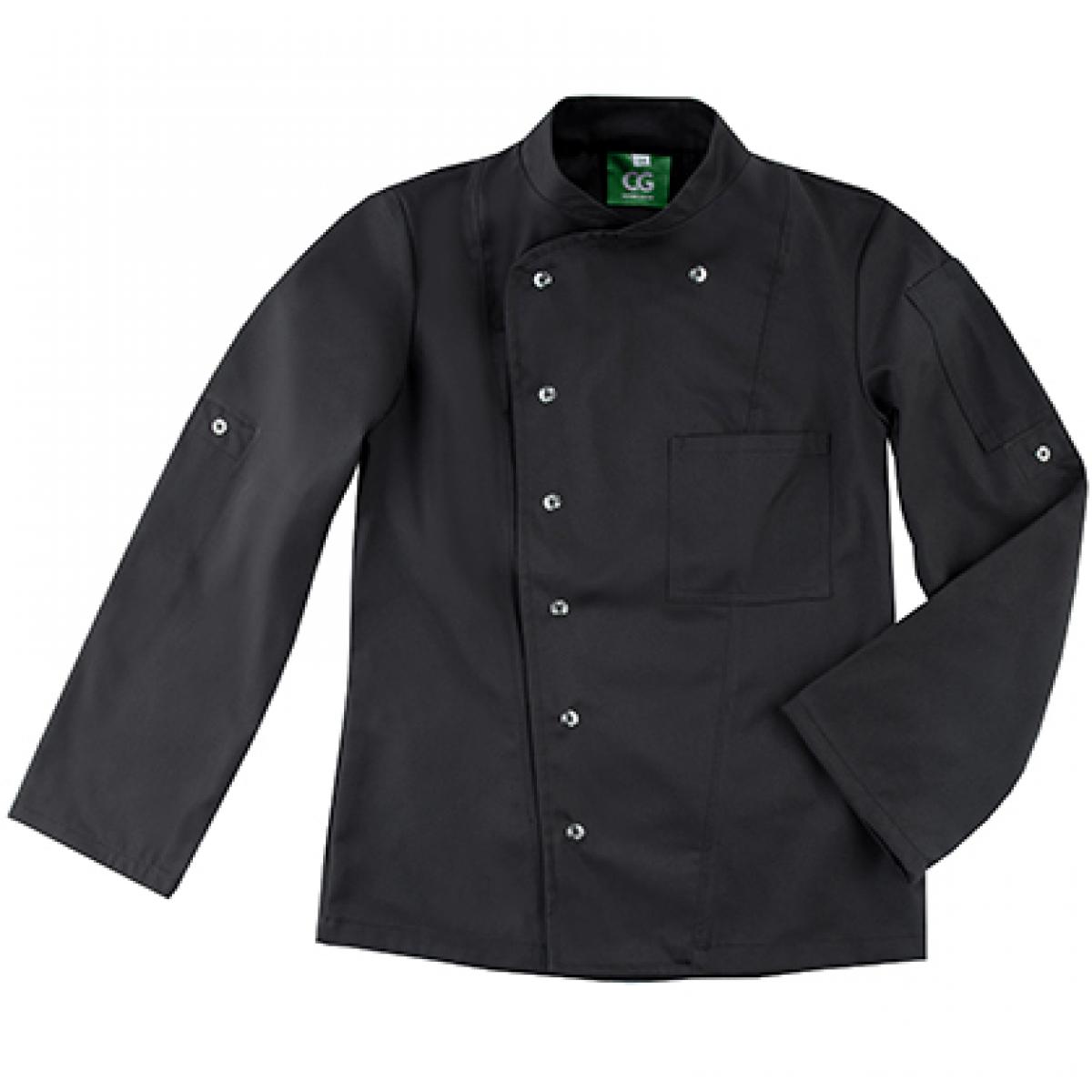 Hersteller: CG Workwear Herstellernummer: 03105-44 Artikelbezeichnung: Ladies´ Chef Jacket Turin GreeNature bis 95 °C waschbar Farbe: Black