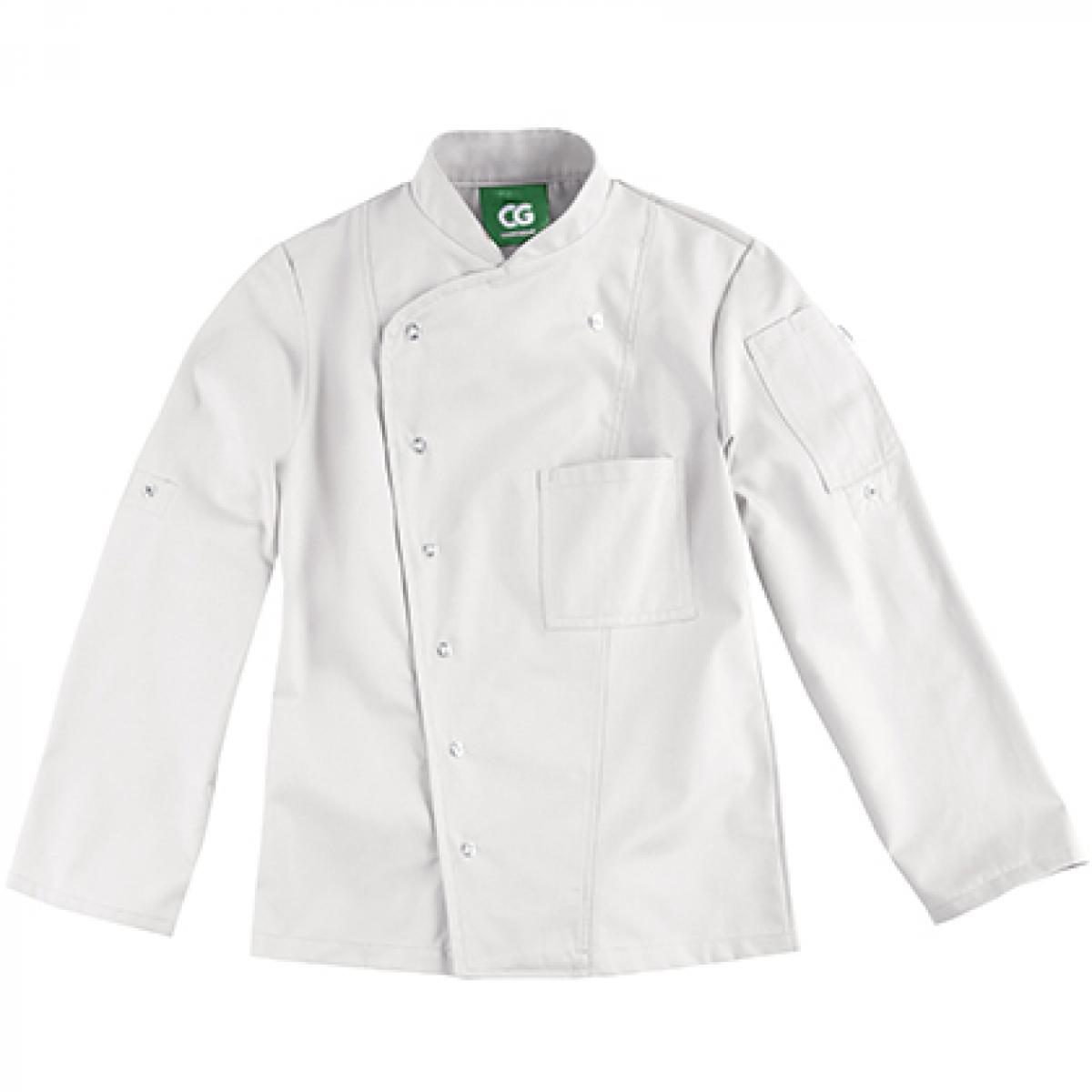 Hersteller: CG Workwear Herstellernummer: 03105-44 Artikelbezeichnung: Ladies´ Chef Jacket Turin GreeNature bis 95 °C waschbar Farbe: Cool Grey