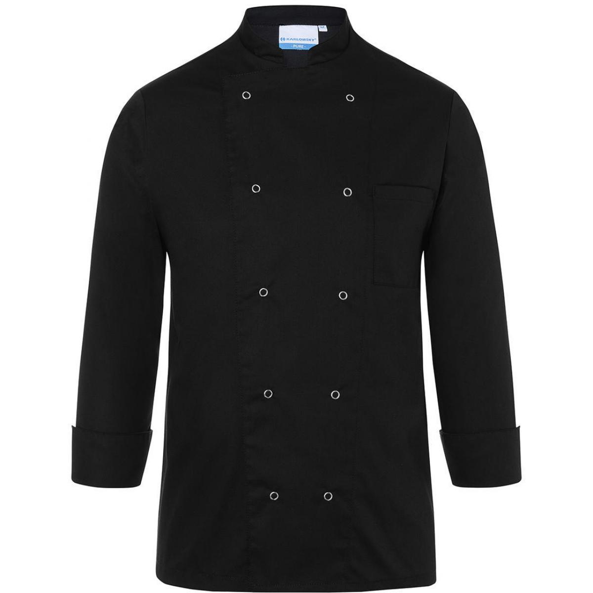 Hersteller: Karlowsky Herstellernummer: BJM 2 Artikelbezeichnung: Chef Jacket Basic Unisex Waschbar bis 60°C Farbe: Black