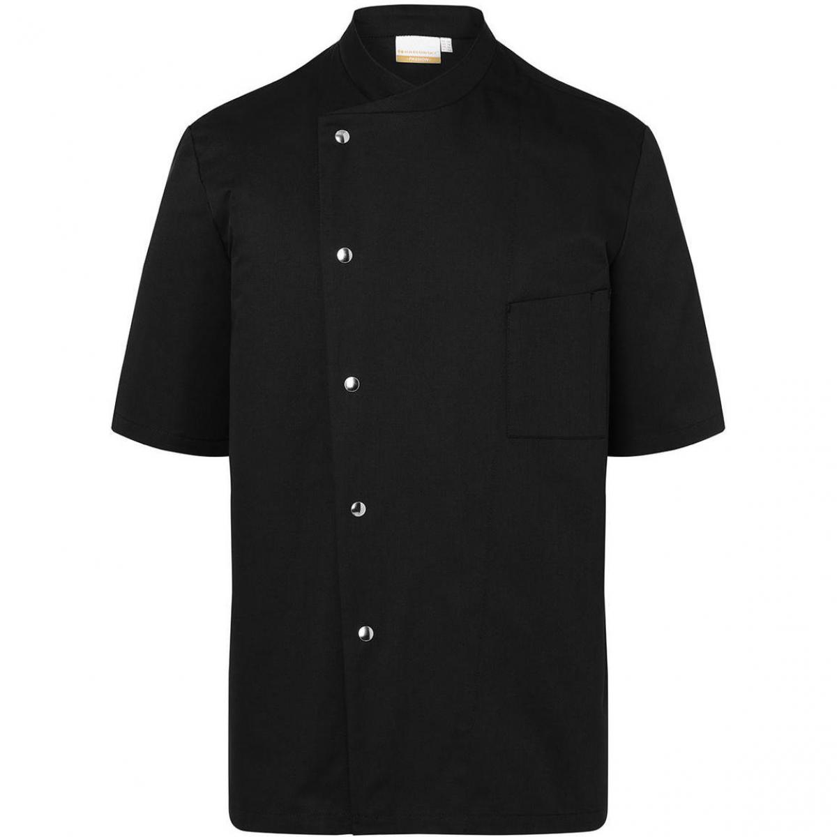 Hersteller: Karlowsky Herstellernummer: JM 15 Artikelbezeichnung: Chef Jacket Gustav Short Sleeve Waschbar bis 95°C Farbe: Black