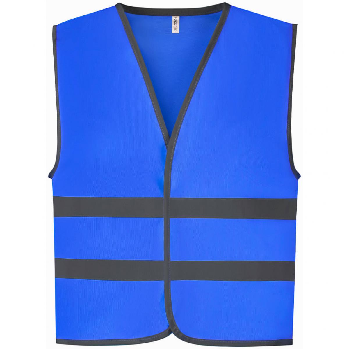 Hersteller: YOKO Herstellernummer: HVW102CH Artikelbezeichnung: Kids Fluo Reflective Border Waistcoat - Sicherheitsweste Farbe: Royal Blue