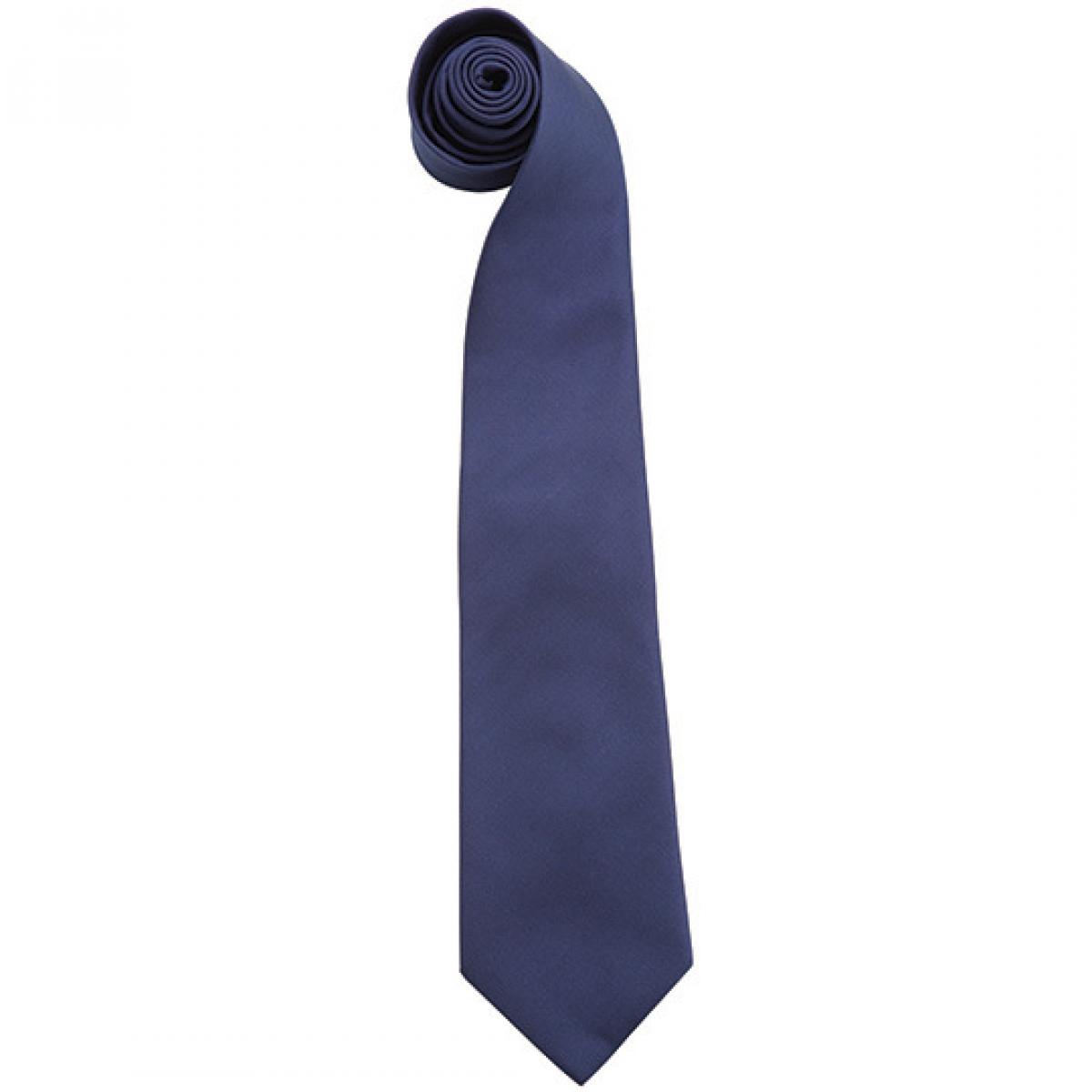 Hersteller: Premier Workwear Herstellernummer: PR765 Artikelbezeichnung: Krawatte Uni-Fashion / Colours Farbe: Navy (ca. Pantone 533C)